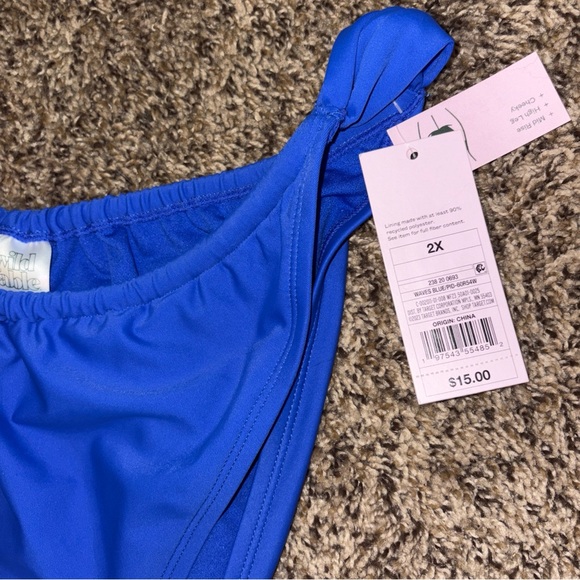 Wild Fable Blue Ruched Bikini - Picture 4 of 9